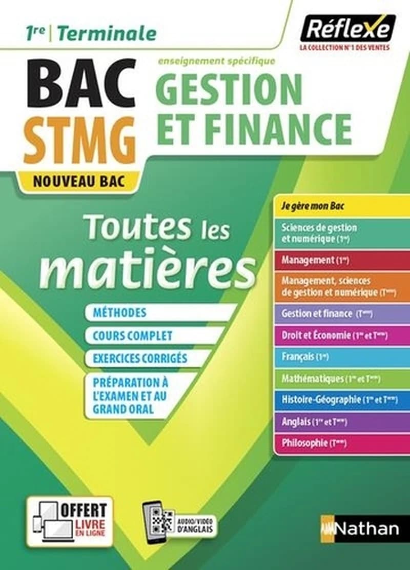 Réflexe Bac : gestion et finance : STMG : toutes les matières : 1re