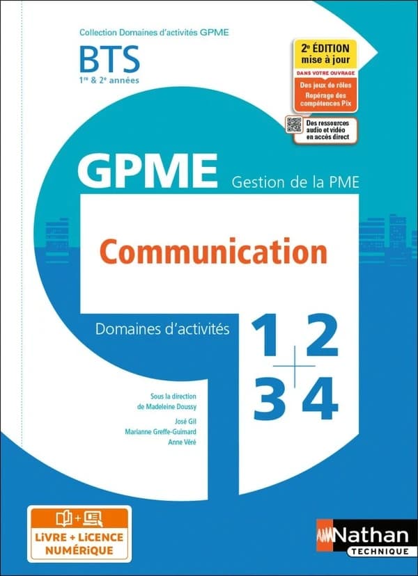 Domaines d'activités 1-2-3-4 GPME Communication BTS 1re & 2e années