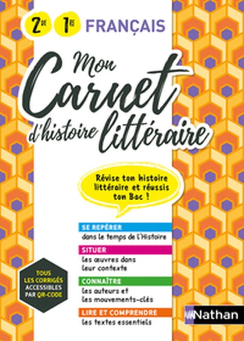 MON CARNET D'HISTOIRE LITTERAIRE - 1ERE