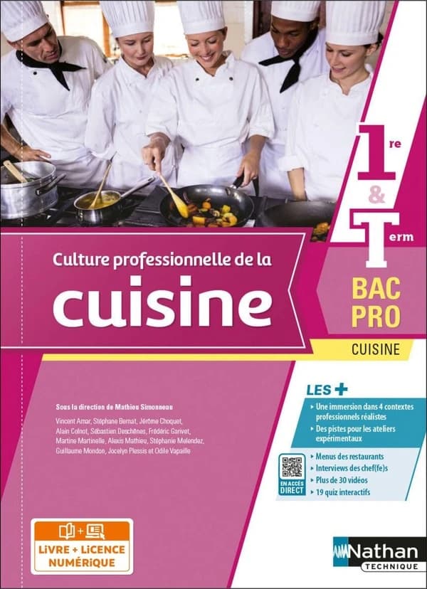 Culture professionnelle de la cuisine : 1re