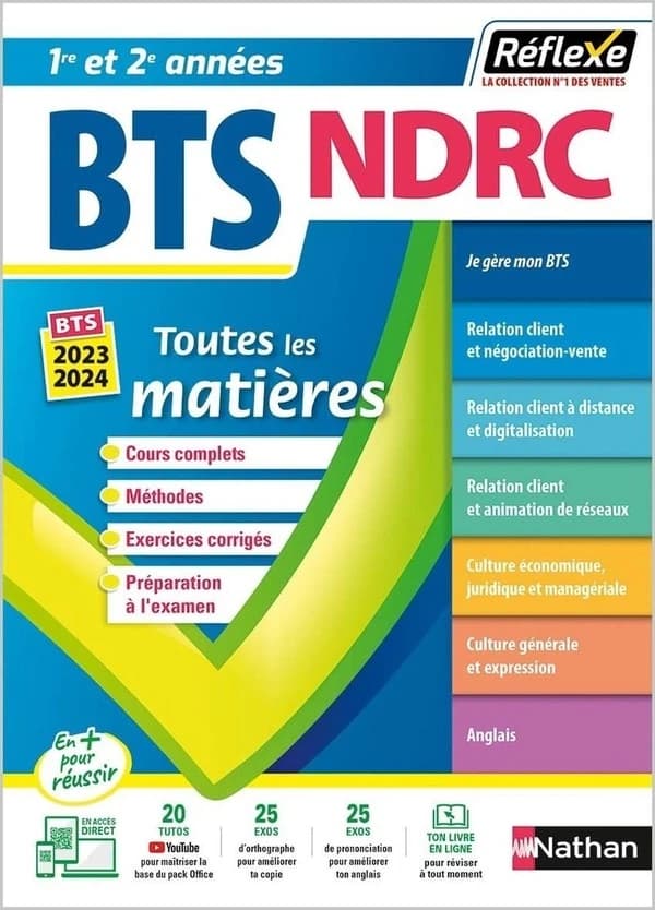 Réflexe BTS : négociation et digitalisation de la relation client ; toutes les matières ; 1re et 2e années (édition 2023