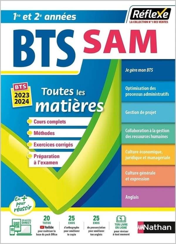 Réflexe BTS Tome 9 : support à l'action managériale ; toutes les matières ; 1re et 2e années (édition 2022)