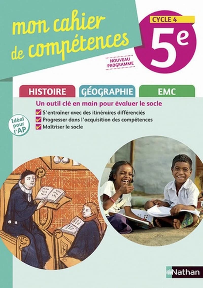 Mon cahier de compétences : histoire-géographie, éducation morale et civique ; 5e ; cahier d'activités (édition 2017)