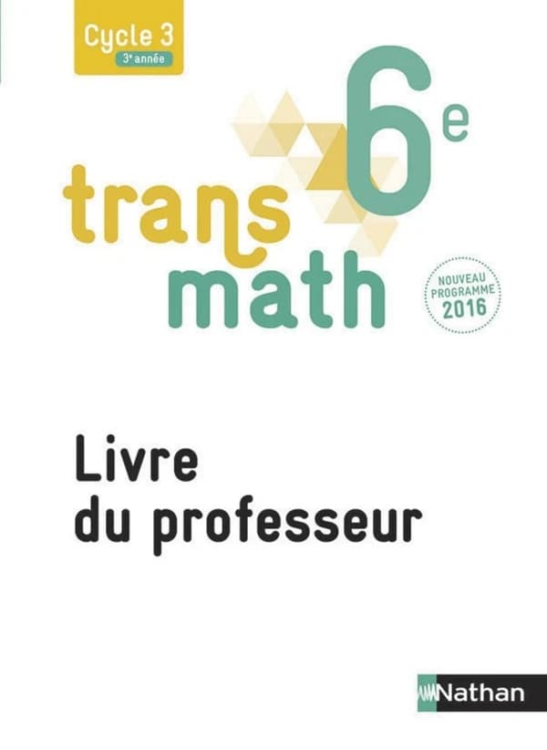 Transmath 6e : Livre du professeur