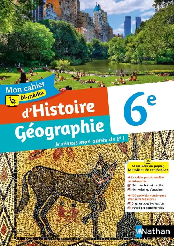Mon cahier bi-média d'Histoire Géographie : 6e : cahier de l'élève (édition 2021)