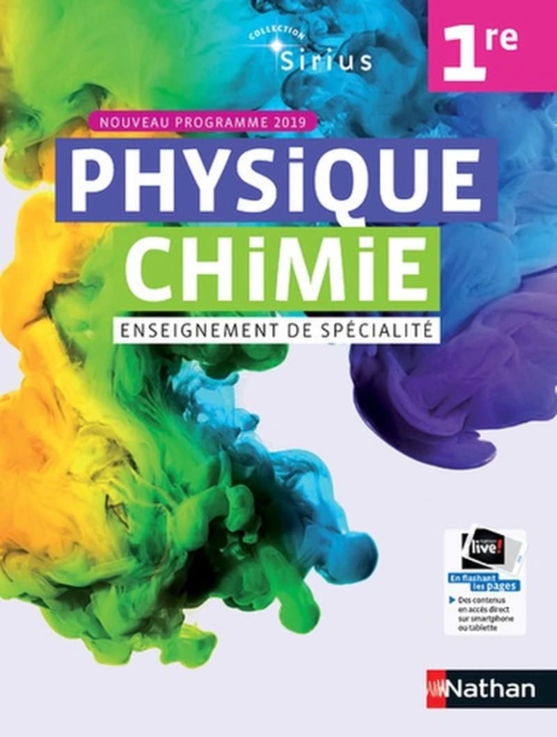 Physique, chimie, 1re : enseignement de spécialité : nouveau programme 2019