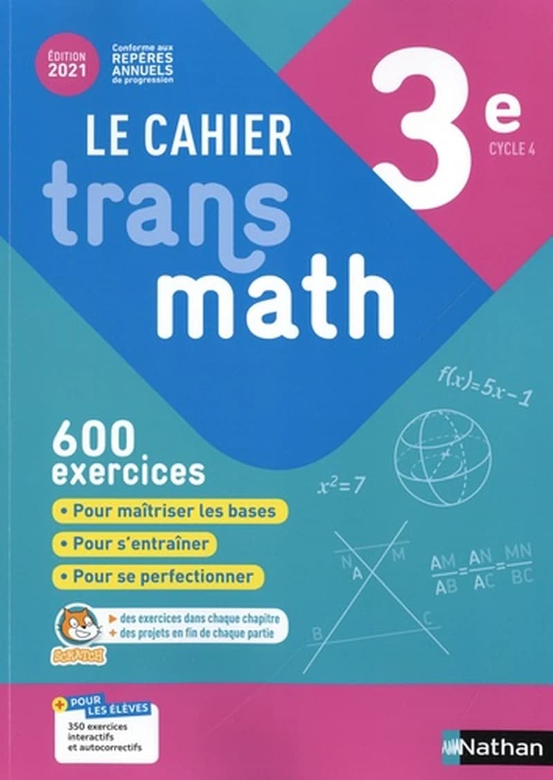 Le cahier transmath 3e cycle 4