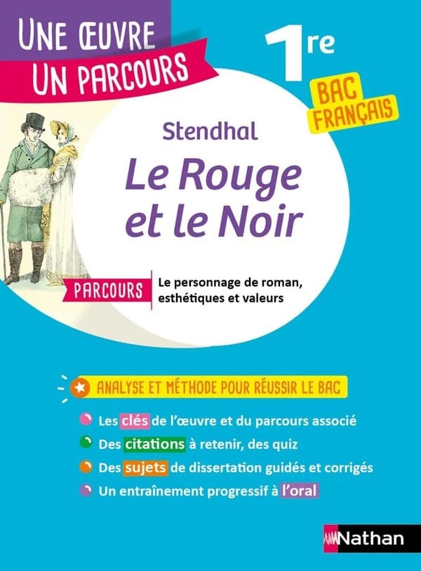 Stendhal, "Le rouge et le noir" : parcours, le personnage de roman, esthétiques et valeurs