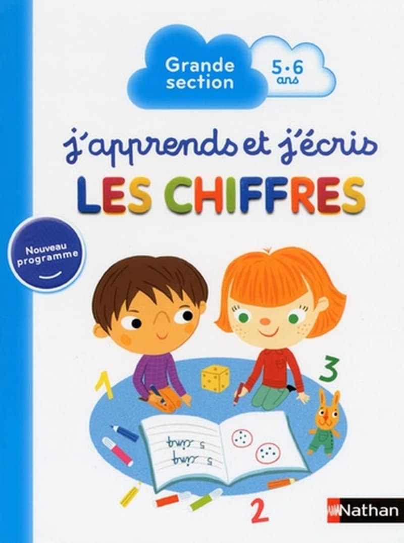 J'apprends et j'écris ; les chiffres ; grande section; 5