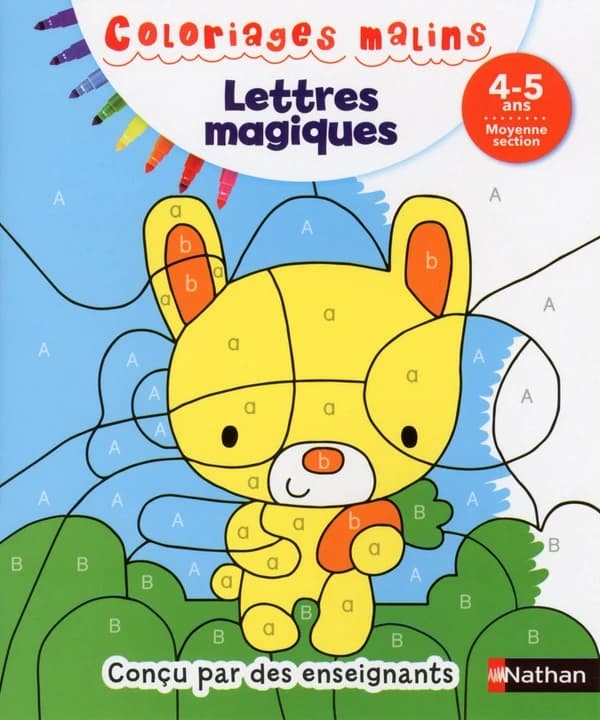 Coloriages malins : lettres magiques ; 4