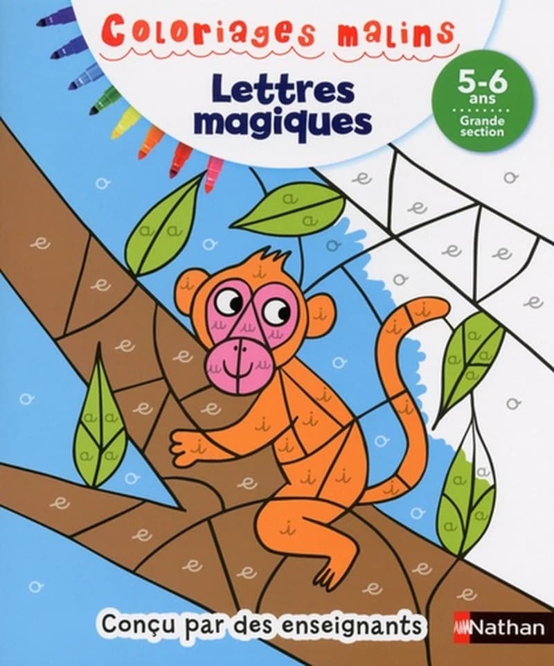Coloriages malins : lettres magiques ; 5