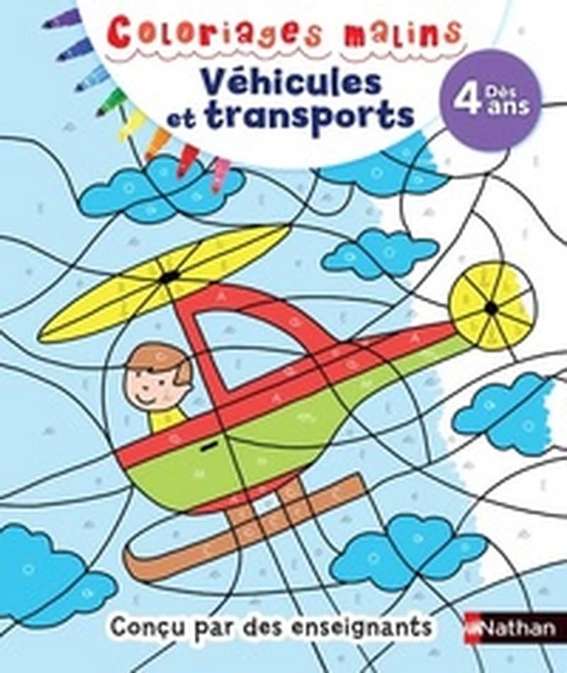 VEHICULES TRANSPORTS DES 4 ANS - COLORIAGES MALINS