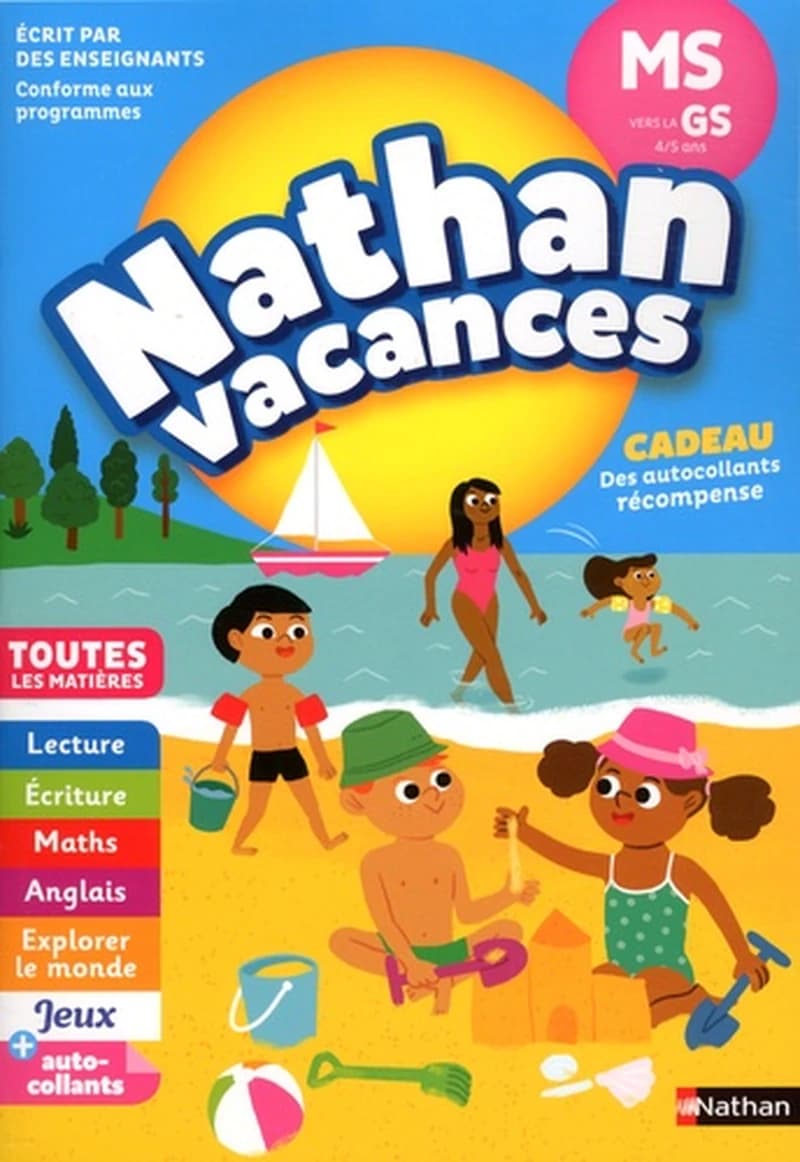 Nathan vacances : toutes les matières ; de la MS vers la GS ; 4