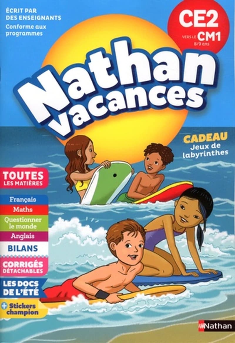 Nathan vacances : toutes les matières ; du CE2 vers le CM1 ; 8