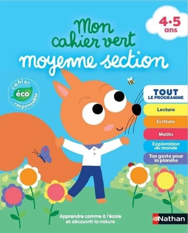 Mon cahier vert moyenne section : 4