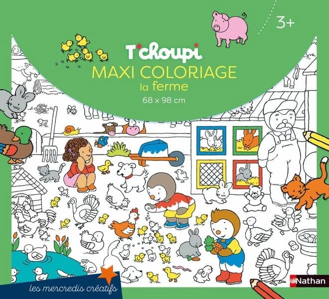 Maxi coloriages T'choupi : la ferme : [Album à colorier]