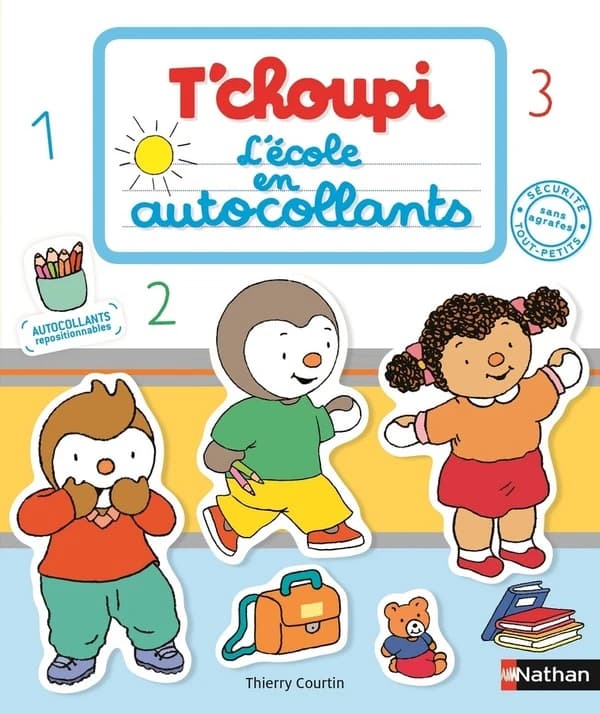 Autocollants : T'choupi : l'école