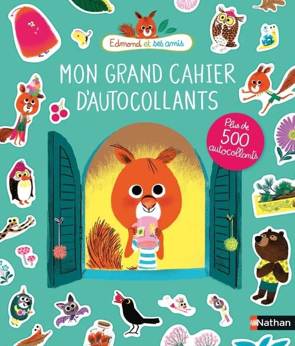 Mon grand cahier d'autocollants : Edmons et ses amis : plus de 500 stickers repositionnables : 4 + : [Album à colorier]