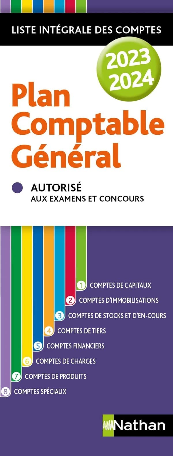 Plan comptable général, 2023-2024 : liste intégrale des comptes : autorisé aux examens et concours ([Éd.] mise à jour [en] janvier 2023, conforme au règlement n° 2014-03 du 5 juin 2014)