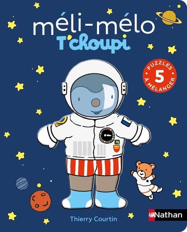 Méli-mélo T'choupi : 5 puzzles à mélanger