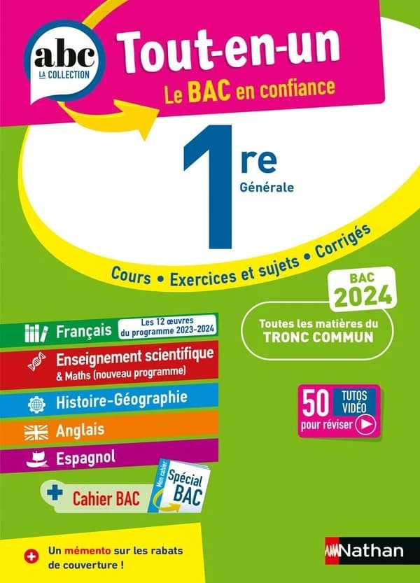 ABC du bac tout-en-un : toutes les matières ; 1re (édition 2024)