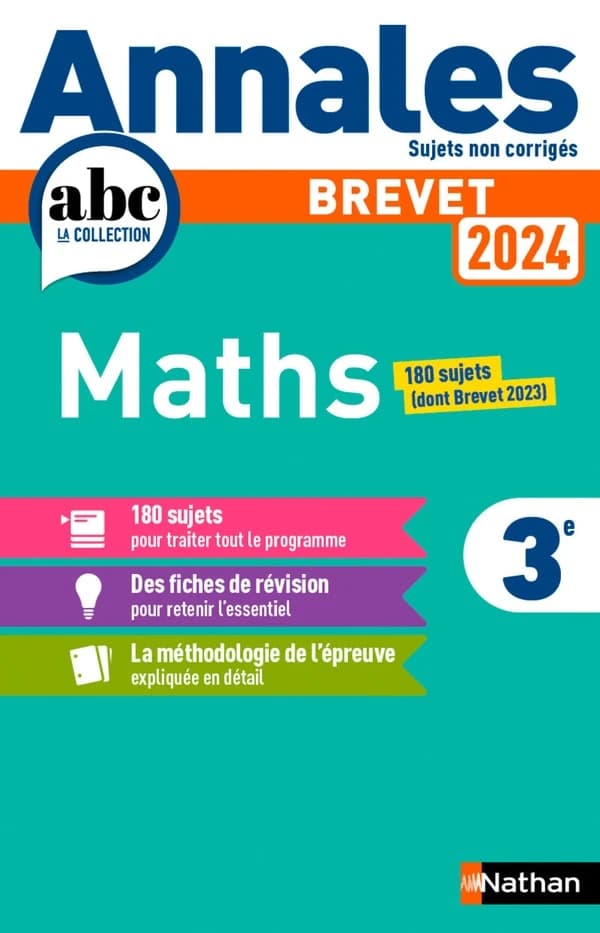 Mathématiques 3e : annales, sujets 2024
