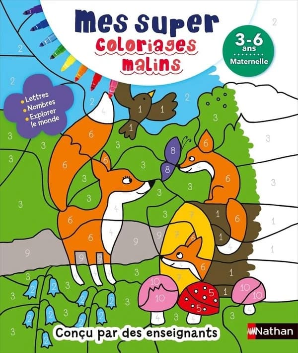 Mes super coloriages malins : maternelle : 3 à 6 ans : [Album à colorier]