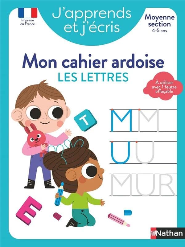 J'apprends et j'écris : Les lettres ; MS ; mon cahier ardoise (édition 2024)