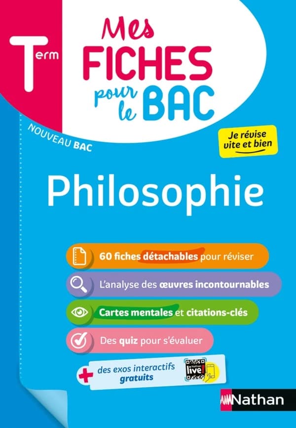 Mes fiches pour le bac : Philosophie ; terminale (édition 2024)