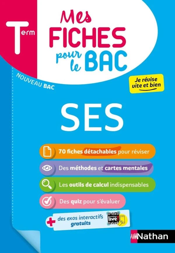 Mes fiches pour le bac : SES ; terminale (édition 2024)