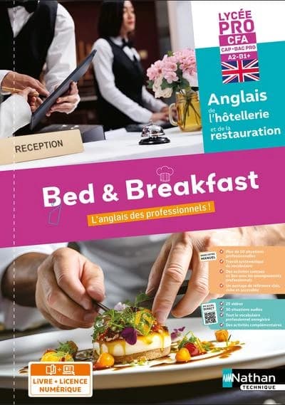 Bed & Breakfast Anglais de l'hôtellerie-restauration LP