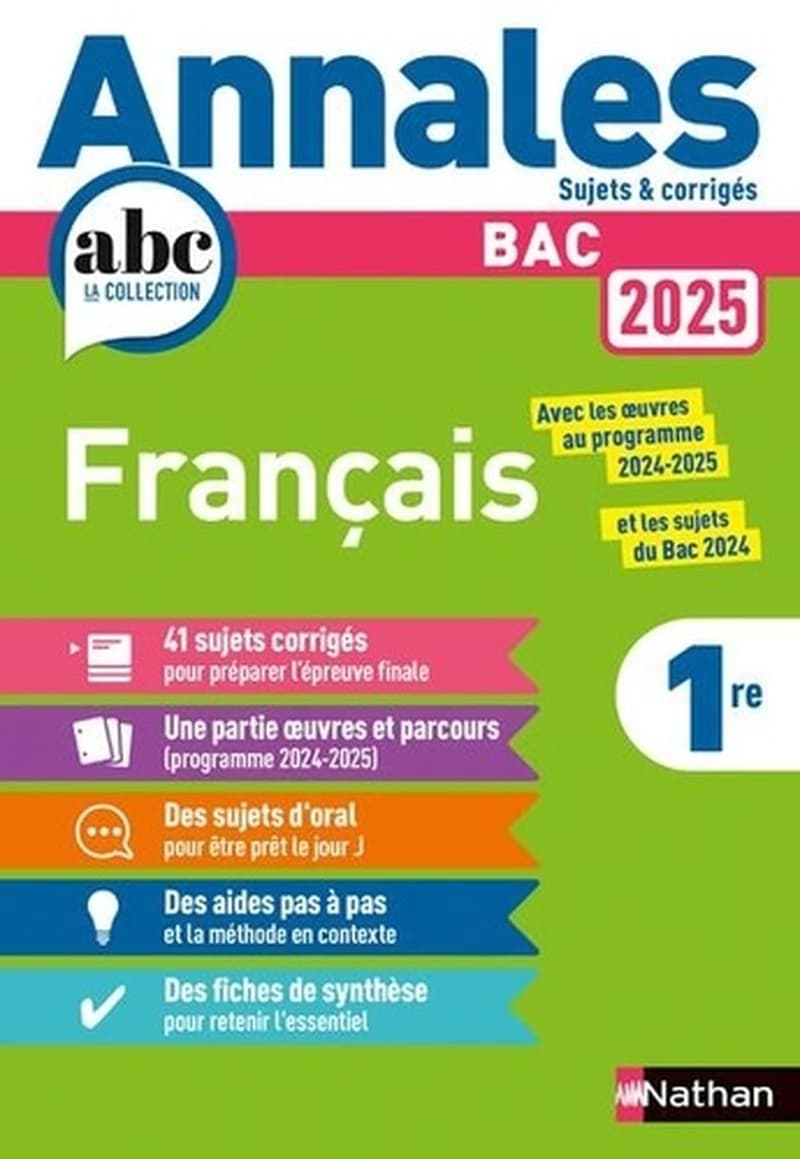ANNALES BAC FRANCAIS 2025
