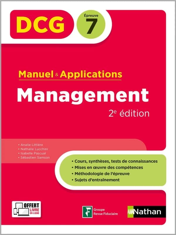 Management : manuel & applications (2e éd.) Analie Littière,... Nathalie Lucchini,... Isabelle Pascual,... [et al.]