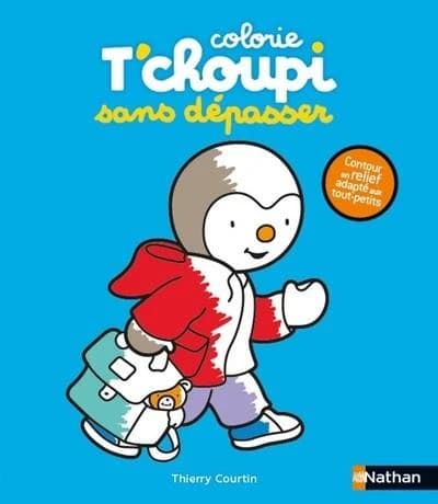 Colorie T'choupi sans dépasser : L'école