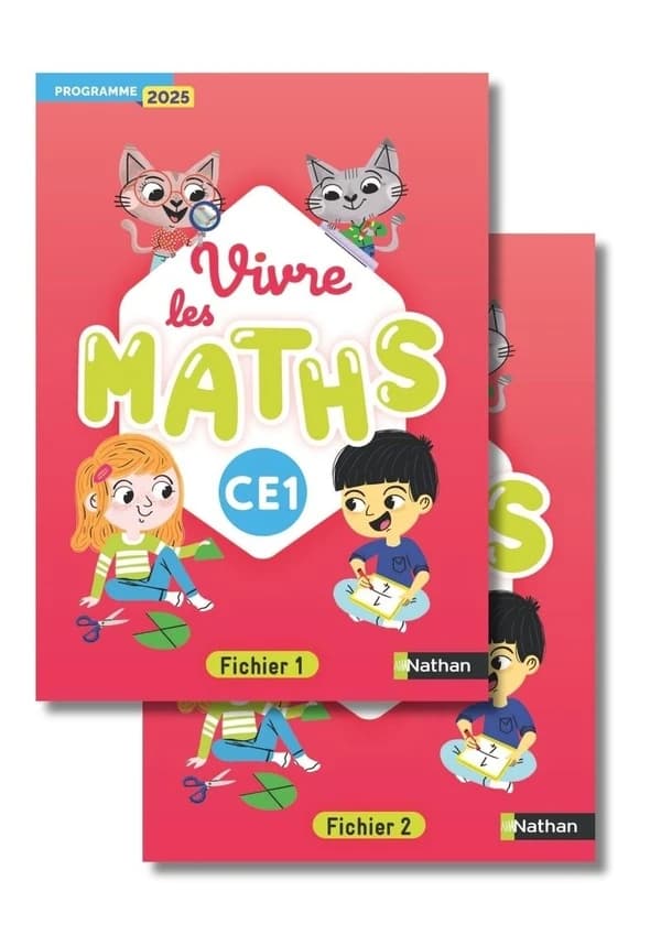Vivre les maths : CE1 ; Fichiers de l'élève 1 et 2