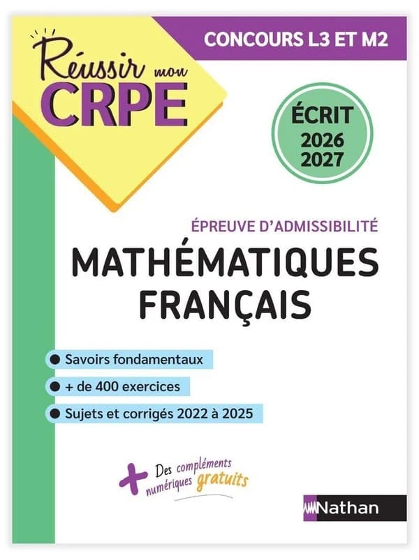 Maths, français : épreuve d'admissibilité : écrit 2026, 2027 ([Nouvelle éd.]) Daniel Motteau, Saïd Chermak, Anne-Rozenn Morel