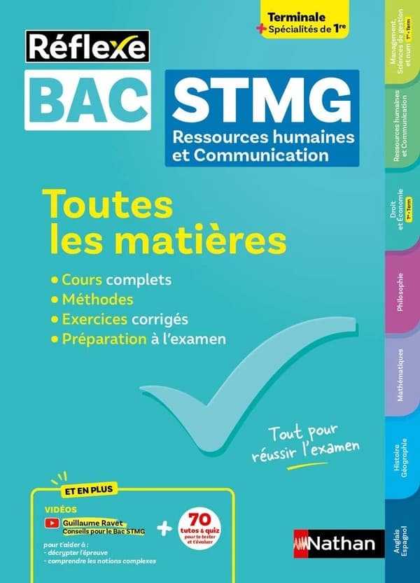 Toutes les matières Bac STMG spécialité Ressources humaines et communication Tle : + spécialités de 1r