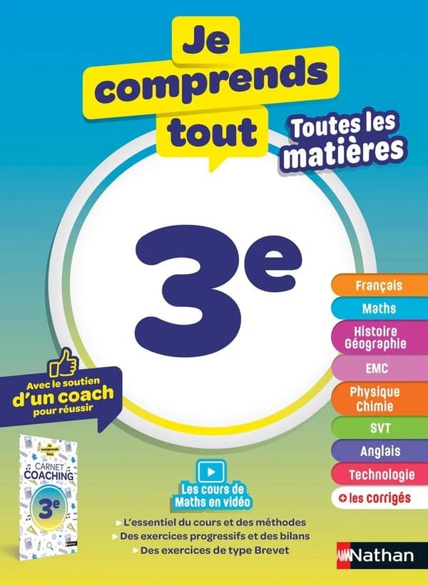 Je comprends tout : Toutes les matières ; 3e (édition 2026)