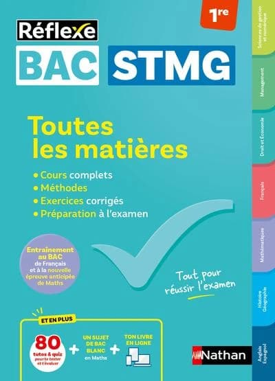 Réflexe Bac : Toutes les matières ; 1re STMG (édition 2026)