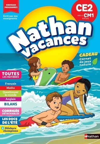 Nathan Vacances du CE2 vers le CM1 8