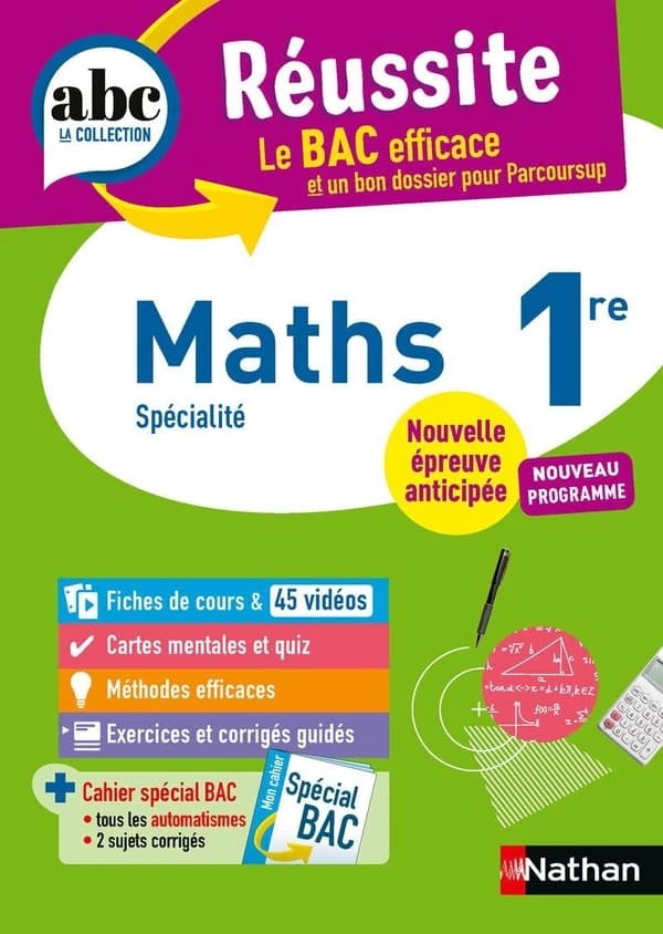 ABC du bac réussite : Mathématiques ; 1re (édition 2027)