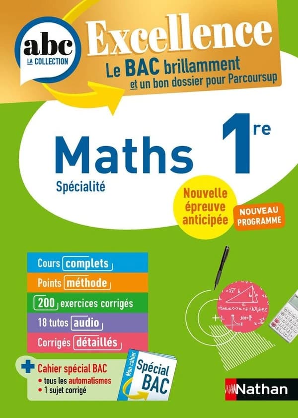ABC du bac excellence : Mathématiques ; 1re (édition 2027)