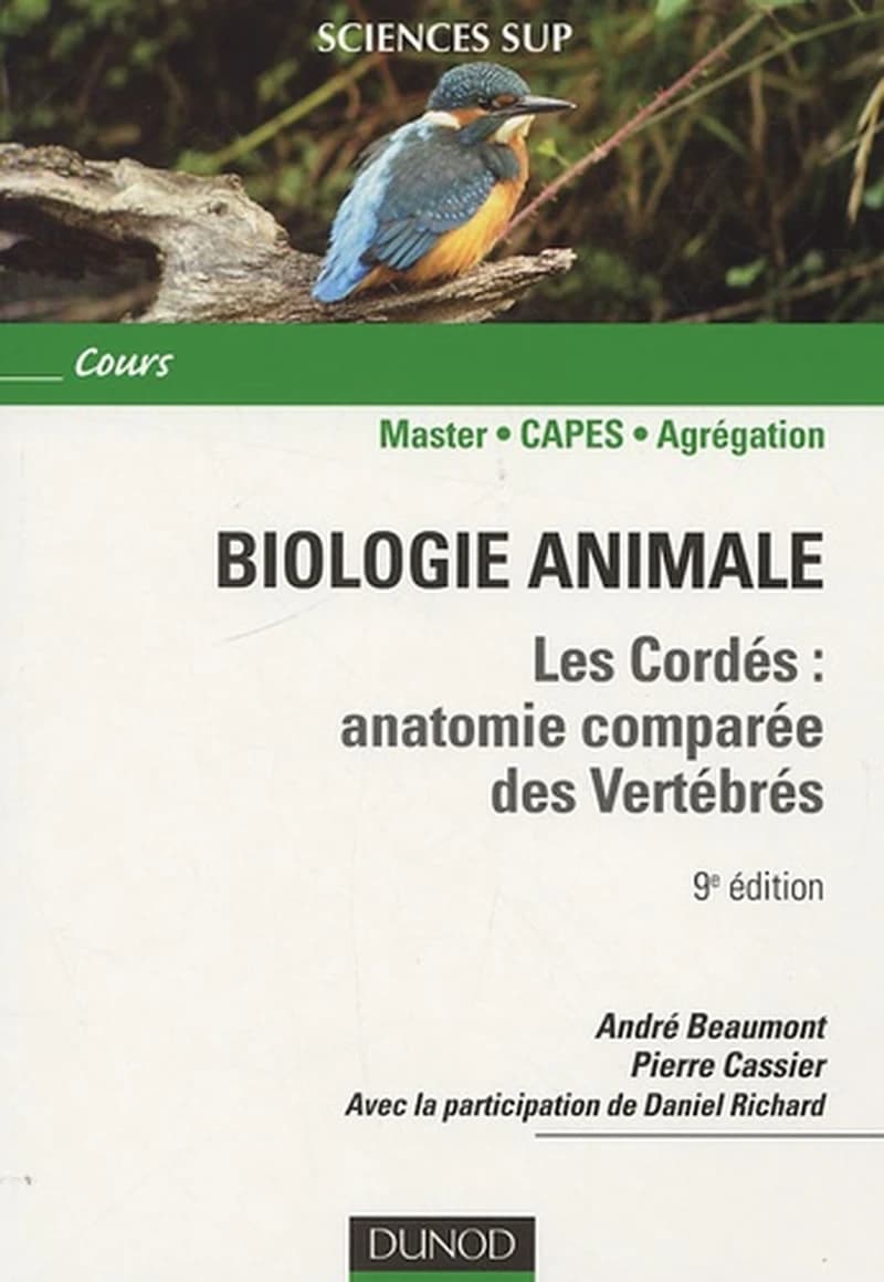 Biologie animale  - Les cordés : anatomie comparée des vertébrés
