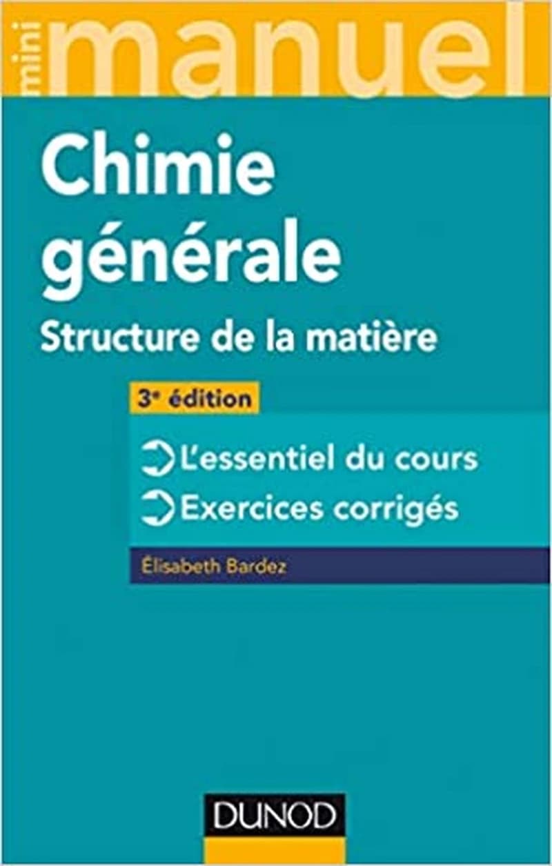 Mini manuel de chimie générale - Chimie des solutions, cours et exos