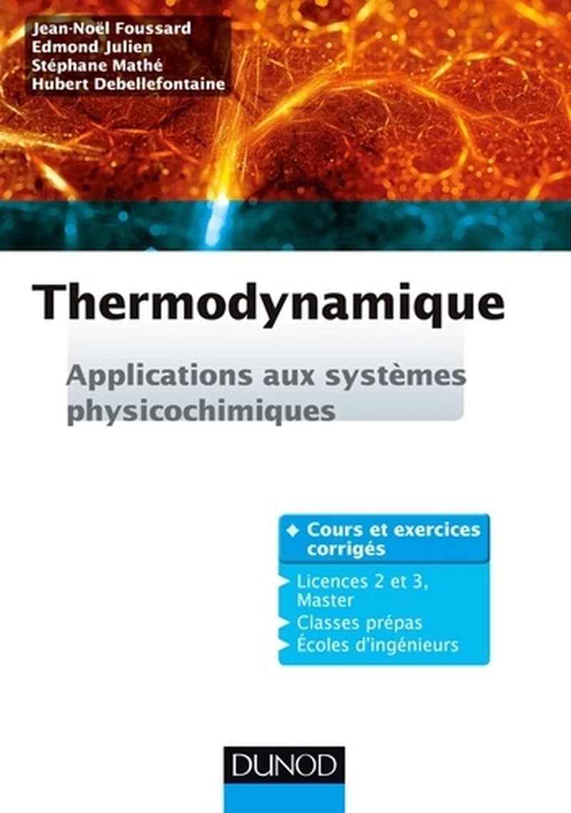 Thermodynamique : applications aux systèmes physicochimiques