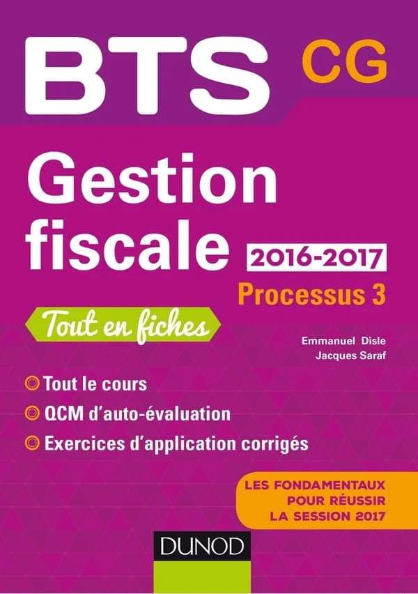 BTS : gestion fiscale 2016