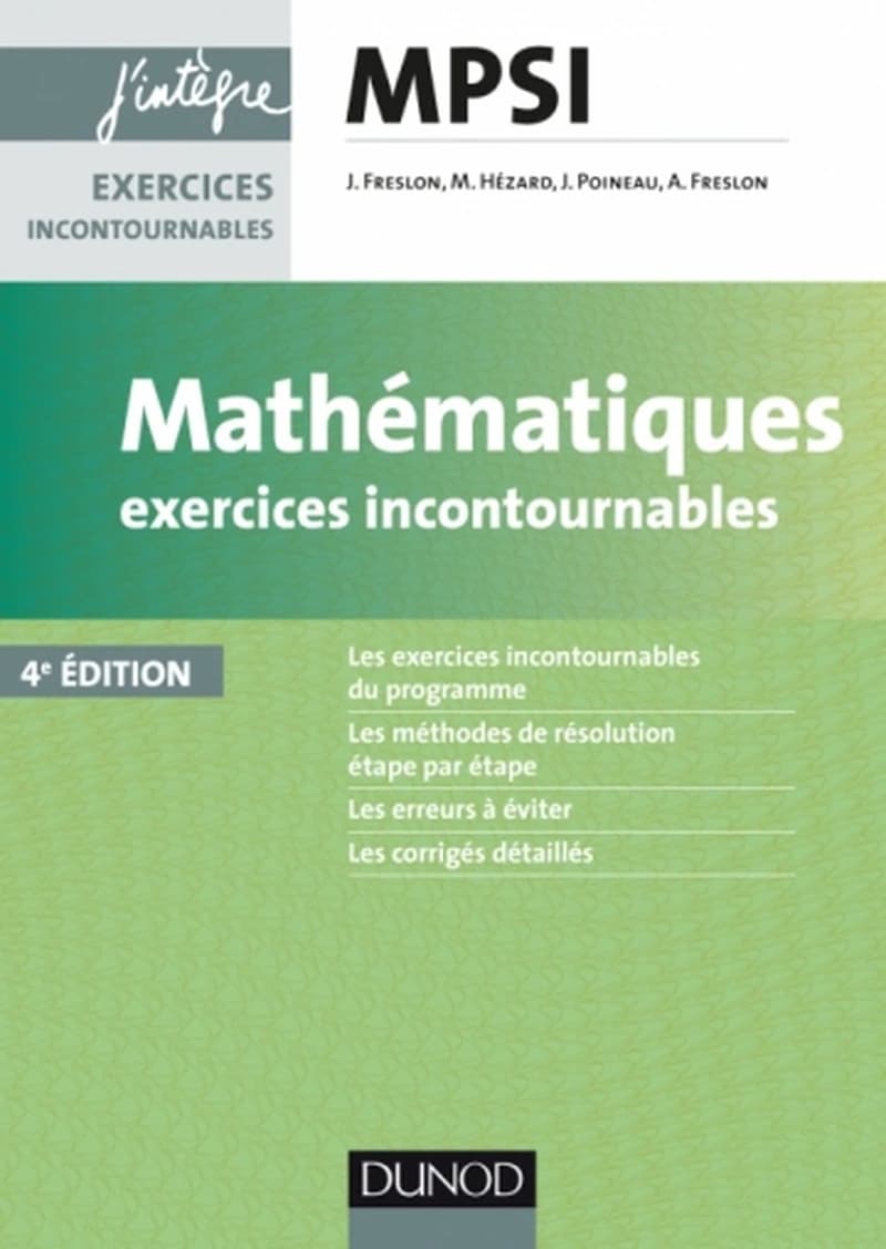 CAMPUS MATHEMATIQUES EXERCICES INCONTOURNABLES MPSI