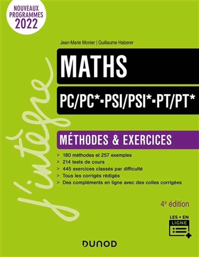 CAMPUS MATHS PCSI-PTSI - METHODES ET EXERCICES- 4E ED.