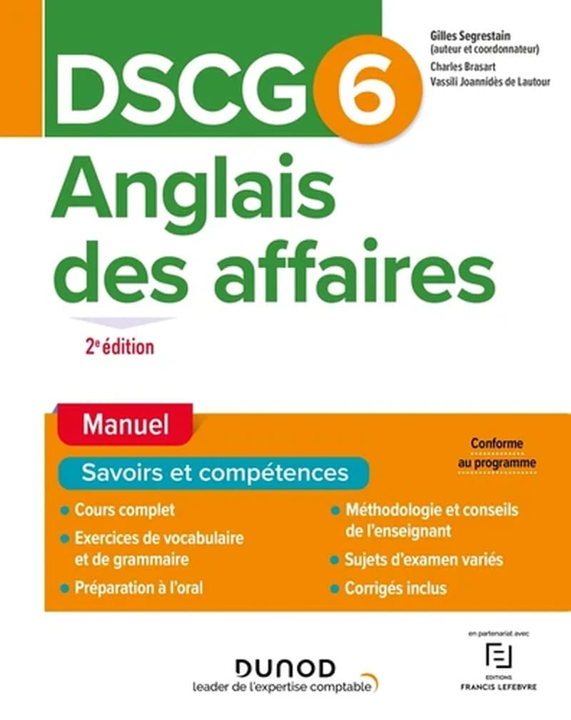 CAMPUS DSCG 6 - EPREUVE ORALE D'ECONOMIE - T01 - DSCG 6 - ANGLAIS DES AFFAIRES - MANUEL - REFORME 2019