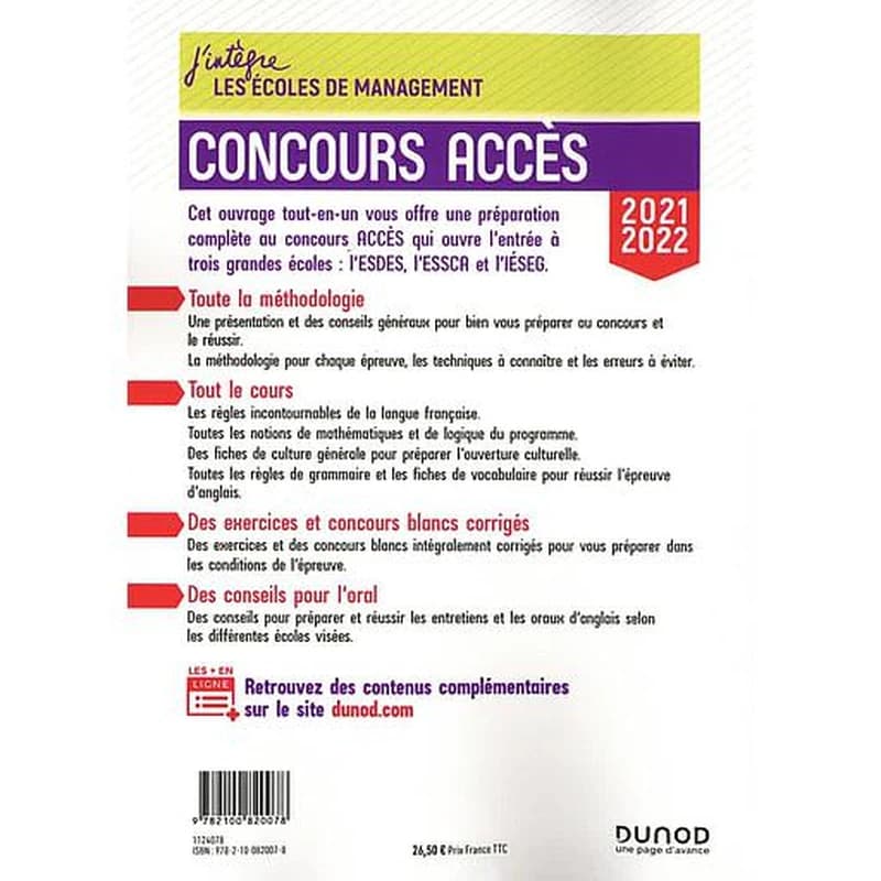 Concours ACCÈS : tout-en-un ([Éd.] 2021-2022) M.-V. Speller, P. Boisbourdain, C. Baldit-Dufays... [et al.]